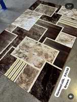 Tapis traditionnel en polypropylène shaggy Adiva, tissé jacquard, fabriqué à la machine, à poils moyens, rembourré, antidérapant, lavable