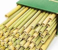 Pailles à boire jetables écologiques en bambou, chaudes/froides, respectueuses de l'environnement, économiques, 100% bambou, longueur 20 cm, style dessin animé