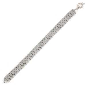 Bracelet en argent sterling 925 à 3 rangs avec motif nid d'abeille en forme d'hexagone pour cadeau - Product Image 3