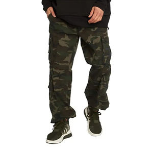 Pantalon cargo camouflage 100% coton de haute qualité pour hommes étudiants, respirant, avec poches, pantalon d'extérieur léger, style décontracté - Product Image 1
