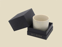 Boîte en carton recyclé personnalisée pour pot à bougie Emballage de luxe pour huile essentielle Finition mate Gaufrage pour cadeaux Gratuit disponible