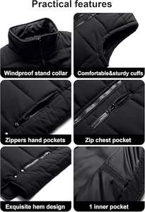 Men's Lightweight Winter Puffer Ski Vest <b>Jacket</b> <b>Packable</b> Outerwear - Product Image 6