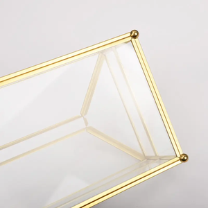 Soporte de pañuelos de vidrio de latón de lujo hecho a mano indio diseño personalizado ecológico impermeable multiusos exportador mayorista - Product Image 6