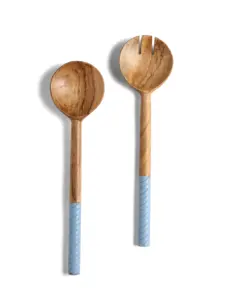 Juego de cuchara y tenedor para servidor de ensalada de madera y mármol de tendencia superior para fiestas de boda y servicio de comida - Product Image 2