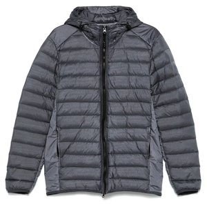 Chaquetas Acolchadas de Plumón de Pato con Capucha Gris Claro para Hombre, de Alta Calidad, Diseño Personalizado, Cierre de Cremallera, Tendencia de Moda, Venta al por Mayor - Product Image 6