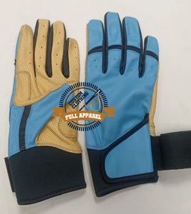 Professional Durable Cowhide Leather Baseball <b>Batting</b> Gloves Heavy Wrist Long Cuff <b>Light</b>-Weight Sports Breathable Comfortable - Product Image 1