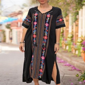 Blusas Étnicas de Lino para Mujer, con Bordado, Estilo Oficina, Servicio OEM al por Mayor, Moda y Belleza Personalizadas - Product Image 4