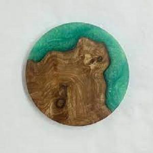 Square Olive Wood Coaster Set Factory Wholesale Epoxy Resin Kitchen <b>Coffee</b> Cup Mat Heat Insulated <b>Pad</b> - Product Image 3