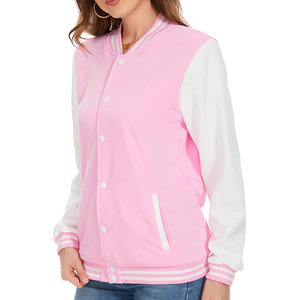 Collection d'hiver confortable tissu de remplissage en coton vestes pour femmes matériel cuir/laine veste universitaire de haute qualité - Product Image 3