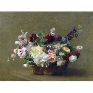 BEAU PANIER de FLEURS Accent Carrelage Mural 8x6 Cuisine Salle de Bain Dosseret Accents Muraux - Product Image 1