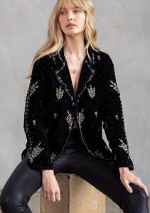Veste Kaftan pour femmes grandes tailles - Marque Kanya Libas - Mélange de lin et de coton - Design richement orné - Plusieurs couleurs disponibles - Product Image 3