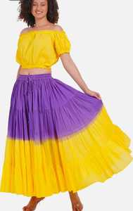 Wevez, falda de algodón de 4 niveles para danza del vientre Tribal de 25 yardas para mujer, falda de algodón de 25 yardas para danza del vientre para mujer - Product Image 3