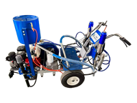 Machine de marquage routier à peinture froide, pulvérisateur sans air, pompe hydraulique, distributeur pneumatique de billes de verre, double pistolet