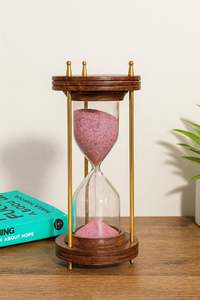 Compact Metal Hourglass Timer Small Decorative Sand Clock Perfect For Office <b>Desk</b> <b>Shelf</b> Display - Product Image 2