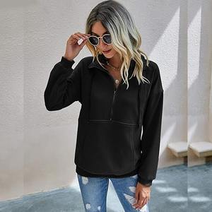 2025 Customized Cotton Fleece Unisex 1/4 <b>Zip</b> Sweatshirt Oversize Long Sleeve Men's Pullover Embroidered Half <b>Zip</b> Men's Blank - Product Image 4