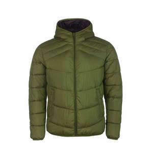 Doudounes d'hiver à capuche pour hommes manteau long matelassé épais vêtements d'extérieur thermiques légers à la mode - Product Image 1