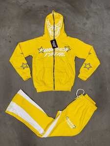 Ropa de calle personalizada, chándal para hombre con cremallera completa, chándal con capucha, ropa lavada, pantalones de chándal Vintage y conjuntos de Sudadera con capucha y cremallera completa - Product Image 6