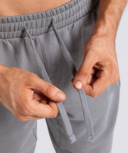 Joggers de gimnasio de algodón ajustados para hombre, ropa deportiva informal con logotipo personalizado y tela de lona para correr al aire libre y pantalones de chándal - Product Image 4