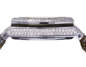 นาฬิกาแฟชั่นหรูหรา สไตล์สปอร์ต ยูนิเซ็กซ์ รุ่นโบราณ ระบบ Miyota รุ่นลิมิเต็ดอิดิชั่น ประดับเพชรโมอิสซาไนต์ ความใส VVS  หน้าปัดคริสตัลสีน้ำตาลแซฟไฟร์ สายหนัง - Product Image 2