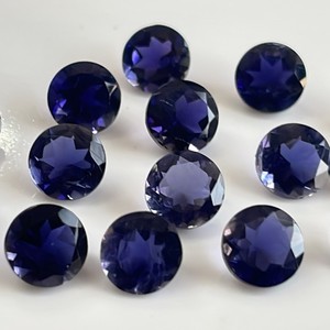 Iolite naturelle ronde de 10 mm à facettes - Iolite ronde à facettes en vrac - Product Image 1
