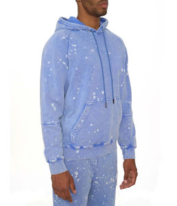 Survêtement évasé streetwear avec logo personnalisé, imprimé en relief, délavé à l'acide, broderie usée et appliqués - Product Image 3