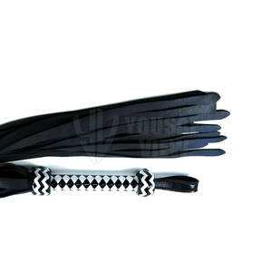 Best Selling High Quality Leather Whip <b>Floggers</b> with Wooden Handle-Customizable Colors & Sizes - Product Image 4