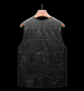 Nueva llegada de tamaño personalizado nuevo estilo Chaleco de cuero genuino para los hombres mejor diseño nuevo 2025 Chaleco de cuero para la venta hecho en Pakistán - Product Image 6