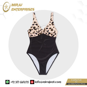 Monokini <strong>Girls</strong> Beach <strong>Bathing</strong> <strong>Suit</strong> Swimwear Banana Leaf Twist-Front Swimsuit Women Sexy V-neck Padded Cups