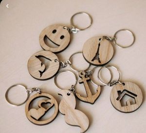พวงกุญแจไม้เป็นมิตรกับสิ่งแวดล้อมปรับแต่งได้ตามต้องการสำหรับการส่งเสริมการขายทางธุรกิจ - Product Image 5