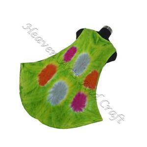 Indian Rayon Tie Dye Designer Kurta Ethnique Dames Robe attrayante tie dye longue ouverte maxi robe pour dames sans manches 100% rayonne - Product Image 4