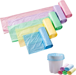 Sac poubelle jetable en plastique coloré personnalisé sur rouleau sac poubelle ménager en plastique emballage de fruits et légumes frais - Product Image 4