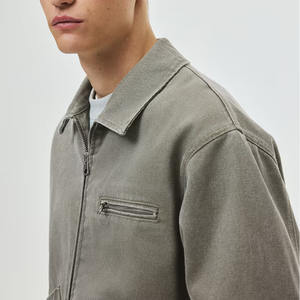 Veste en jean tendance de haute qualité personnalisée Unisexe Toile Logo sur le devant Coupe ajustée Veste de baseball du Pakistan 2025 - Product Image 4