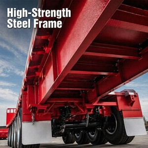 Semi-<span class=keywords><strong>remorque</strong></span> plateau 3 essieux de haute qualité, vente directe usine, produit phare - Product Image 4