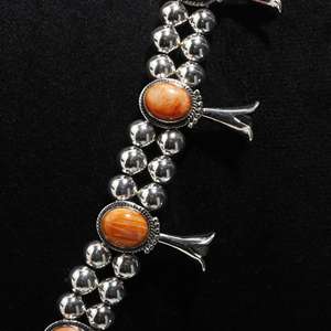 Lujoso 925 Plata de Ley sólida Forma ovalada natural Ostra naranja Piedras preciosas semipreciosas Collar con colgante de diseñador hecho a mano - Product Image 5