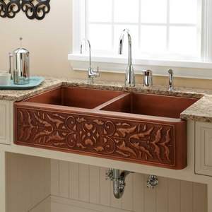 อ่างล้างจานทองแดงสไตล์บ้านไร่ดั้งเดิม ให้ลุคคลาสสิก ทนทาน และคุณภาพงานฝีมือ - Product Image 5