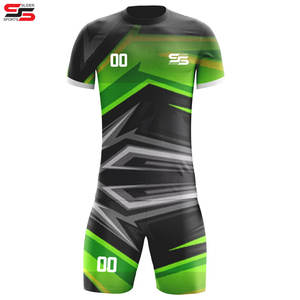 Ensembles d'uniformes de football personnalisés en gros d'usine Kit de maillot d'été et d'hiver en polyester unisexe avec impression pour adultes - Product Image 1