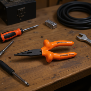 Pince à bec demi-rond extra-longue USAG avec mâchoires droites 1000V - pour tâches exigeantes - Product Image 3