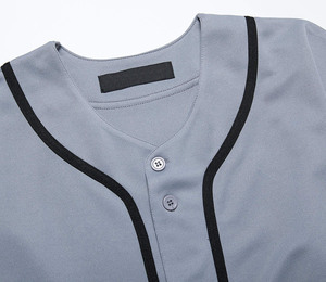 Offre Spéciale 100% polyester personnalisé nom de l'équipe numéro Baseball porter chemise boutonnée à manches courtes Sport Baseball Jersey - Product Image 3