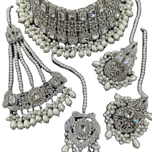 Conjuntos de joyería artificial de acero inoxidable para mujer de calidad superior precio barato para bodas 3 piezas para mujer nupcial - Product Image 1