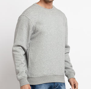 เสื้อสเวตเตอร์สวมหัวแขนยาวแบบลำลองของผู้ชายผ้าฝ้าย100% ขนาดใหญ่พิเศษสำหรับฤดูหนาวมีสามสีออกแบบได้ตามต้องการ - Product Image 1