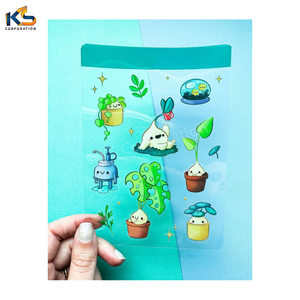 Pegatinas de hoja de corte de beso transparente de impresión personalizada para decoración de diarios | Hoja de pegatinas de corte de beso transparente de vinilo autoadhesivo - Product Image 1