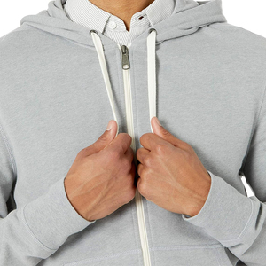 Vente en gros de sweats à capuche décontractés pour hommes, en coton mélangé, basiques d'hiver, couleur personnalisée, sweats à capuche décontractés à fermeture éclair, vêtements tendance, sweats à capuche slim fit - Product Image 3