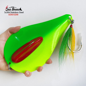 Cuillère flottante en acier inoxydable OEM de 203 mm et 425 g, imprimée pour la pêche à la traîne en rivière, leurres métalliques à paillettes, spinnerbaits, bunker - Product Image 1