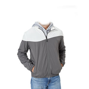 เสื้อแจ็คเก็ตกันลมมีซิปสำหรับผู้ชายฤดูใบไม้ร่วงและฤดูหนาวโลโก้ออกแบบได้ตามต้องการ - Product Image 3