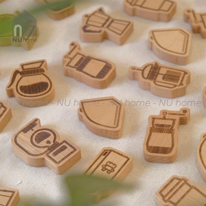 베트남에서 간단한 나무 디자인 도매 친환경 나무 냉장고 자석 - Product Image 5