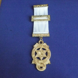 Masonic Jewelry Black Enamel Stainless Steel Freemason Jewelry 18K Gold Mysterious Brotherhood Jewelry Ronpex - Product Image 6