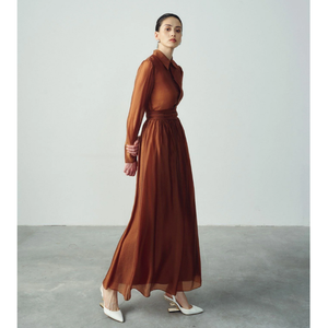 Gran oferta de blusas para mujer, con volantes ESPERANZA camisas elegantes, tops de manga larga, tela de Cupro, ropa de moda para mujer, logotipo personalizado - Product Image 1