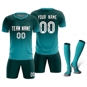 Tendance Vente en gros Personnalisez votre propre conception uniformes de football pour hommes OEM France Impression par sublimation complète ensembles de vêtements de football - Product Image 1