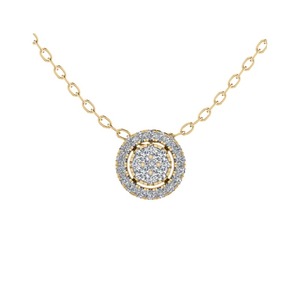 Colgante de diamantes de corte redondo para dama de honor, 0.25 ct, claridad F-G VS+, diamante cultivado en laboratorio, en platino, para fiesta nupcial - Product Image 2