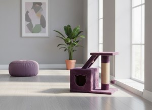 เสาข่วนเล็บคุณภาพสูง Amistar Plum Luxury สำหรับแมวทุกสายพันธุ์และทุกขนาด - Product Image 6